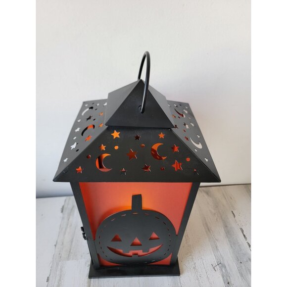 Large‎ Halloween Lantern led pumpkin metal home decor light up - Picture 9 of 11